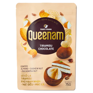 Dragées de chocolat en gros directement du fabricant HALAL Tiramisu enrobées d'amandes, de noix de cajou et de noix de macadamia 75G Snacks Bonbons OEM - Product Image 1