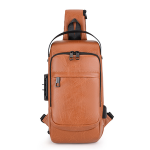 OEM Bolsas de pecho PU de cuero Cross-Body Sling Messenger Bag Niños de cuero genuino Pecho Sling Bag Hombres - Product Image 6