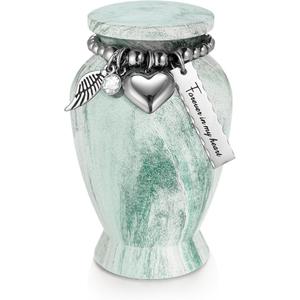 ตัวเลือกการแกะสลักความทรงจำหัวใจสีฟ้าเก็บความรักพร้อมเสน่ห์แห่งความรักสำหรับคุณแม่และคุณพ่อมีจำหน่ายในราคาถูกจากอินเดีย - Product Image 6