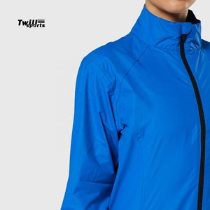 Chaqueta con cremallera de ciclismo azul real para mujer, forro de nailon de algodón transpirable, ropa deportiva informal, procesamiento de punto, venta al por mayor - Product Image 6