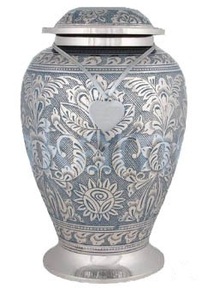 Urna Funeraria de Metal para Cenizas Humanas con Grabado, Urna Funeraria Hecha a Mano con Acabados Elegantes, Urna para Entierro - Product Image 3