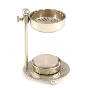 Brûleur d'encens en laiton pur vintage de qualité d'exportation bol réglable parfum d'air porte-encens doré parfait pour la décoration d'église - Product Image 6