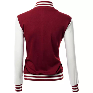 Veste universitaire courte à fermeture personnalisée, service OEM, qualité 100% pure, matière en laine personnalisée, veste universitaire courte pour femmes - Product Image 3