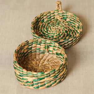 <b>Water</b> hyacinth box lowest price storage boxes handmade lidded <b>container</b> for room organization - Product Image 1