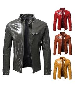 Chaquetas de cuero de vaca para hombre, totalmente personalizadas, hechas en Pakistán, elegantes chaquetas de cuero de moda - Product Image 5
