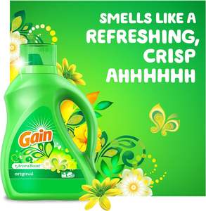 Lessive liquide Gain + Aroma Boost, parfum original, 128 lavages, 184 fl oz, compatible HE - Product Image 5
