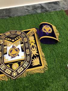 REGALIA MASÓNICA, DELANTAL GRANDE DE CALOR Y MANGUETAS - HSE - Product Image 4