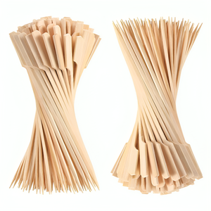 Brochette de barbecue à palette biodégradable brochette de pistolet en bambou jetable hamburger bâtons de bambou 4'5'6 pouces - Product Image 1