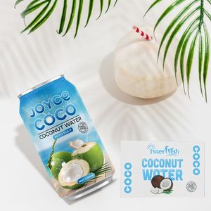 COCO JOYCE Lata de 330ml (enlatada) Agua de coco Sabor original Sin azúcar Sin conservantes Proveedor de etiqueta privada de Vietnam - Product Image 4