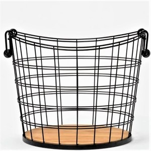 Cesta de fruta de alambre de Metal Vintage de lujo, utensilios de cocina de hierro de calidad Deluxe, decoración de mesa elegante a bajo precio, cestas de almacenamiento - Product Image 1