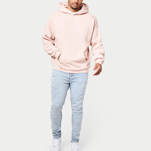 Sudadera con Capucha Oversize de Felpa Francesa Gruesa Personalizada al por Mayor para Hombre, con Bordado y Estampado Puff Esencial - Product Image 3