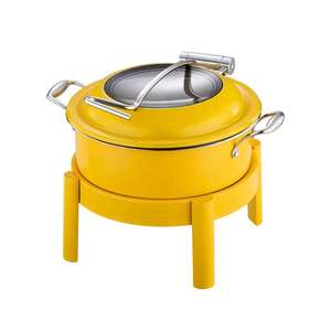 Réchaud électrique en acier inoxydable de petite taille, contrôle manuel de la température, capacité de 9 L, utilisation hôtelière, réchaud à fondue - Product Image 1