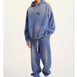 Meilleur matériau survêtements lavés à l'acide Top fabricant taux d'usine motif solide printemps saison haut parfait! - Product Image 2