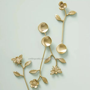 Cuillères en laiton de luxe faites à la main Couverts de haute qualité écologiques pour le café et le thé Vente en gros de l'Inde - Product Image 1