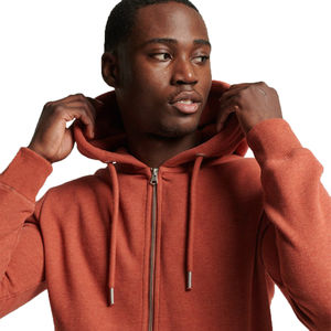 Solid Color Full Zipper Hoodie High Quality Cotton Polyester <b>Men</b> Hoodies Custom Printing Full <b>Zip</b> <b>Fleece</b> Heavyweight Hoodie OEM - Product Image 6