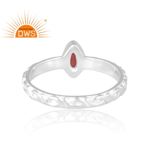 Diseño de tendencia, anillo de piedras preciosas de granate Natural de Plata de Ley 925 para mujer, joyería de diseño personalizado para mujer, regalo para ella - Product Image 2