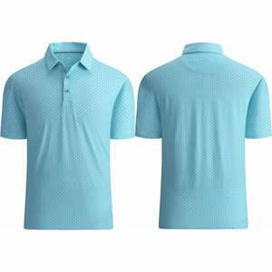 Camiseta de verano de alta calidad para hombre, manga corta bordada transpirable para Polo, tela de punto con patrón impreso - Product Image 1