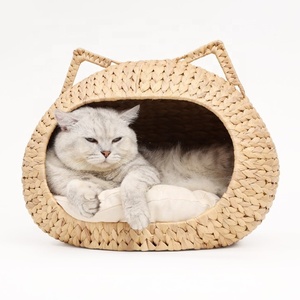High Quality Water Hyacinth Cat Head Bed with <b>Cushion</b>, Cat Scratching Bed Water Hyacinth Round Dorm with <b>Cushion</b> in Viet Nam - Product Image 3