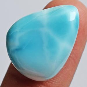 Cabochon Larimar de la mer des Caraïbes naturelle Pectolite bleue Taille 3-21 MM de la République dominicaine Anneaux pendentifs Fabrication de bijoux Pierres précieuses - Product Image 4