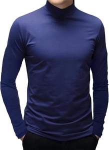 Logo personnalisé pour hommes col en O à manches longues coupe ajustée décontracté Polyester/coton séchage rapide et respirant T-Shirt-CLUSH INDUSTRIES - Product Image 2