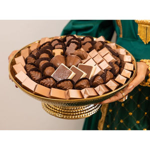 Présentoir de dessert sucré fait à la main bol à chocolat en métal doré Occasions de mariage pour servir des bonbons bonbons Desserts - Product Image 1