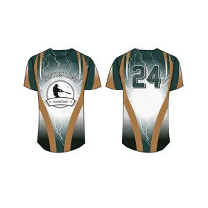 Jersey de béisbol con cuello redondo, conjunto de uniforme de béisbol con sublimación completa, ropa de softbol 2024 - Product Image 1