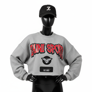 Sweat-shirt surdimensionné pour femme 320 GSM Cotton Fleece Comfortable Fit Custom Chenille Patch Logo Design Women respirant Sweatshirts - Product Image 6