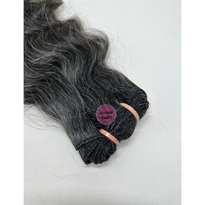 Extensions de cheveux humains bouclés gris foncé naturel, 100% vierges Remy indiennes, provenant d'un seul donneur, pour extensions cousues - Product Image 3
