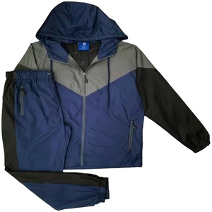 Survêtement en nylon personnalisé pour hommes ensemble de jogging de sport avec fermeture éclair ensemble cargo coupe-vent deux pièces veste en jersey survêtement de jogging pour hommes - Product Image 1