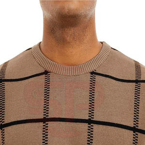 Chandails décontractés de couleur unie pour hommes, couche intérieure chaude, pull jacquard de haute qualité à la mode - Product Image 5