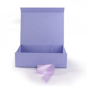 Wholesale <b>Foldable</b> Foil Gift <b>Box</b> UV Advantage Reusable Flat Shipping Folding <b>Box</b> Embossing Ribbon Made Recycled Materials - Product Image 5