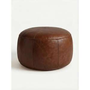Moroccan Leather <b>Pouf</b> Handmade Ottoman <b>Footstool</b> Traditional Handcrafted Pouffe Home Decor Boho Ottoman Seat Living Roo - Product Image 1