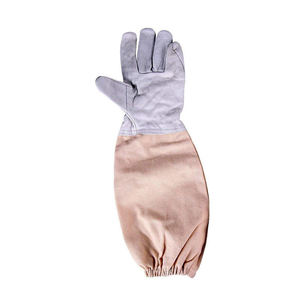 2025 nouveau Design cuir de Grain de peau de chèvre gants d'apiculture poignées hautes étanche résistant aux piqûres longue fermeture élastique apiculteurs - Product Image 5