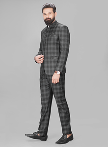 Traje Básico de 2 Piezas para Hombre, Traje de Estilo Jodhpuri de Poliéster, Corte Regular Largo, Antiarrugas, Transpirable, Características Formales - Product Image 5