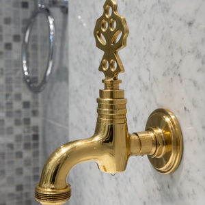 Grifo Otomano Dorello de Latón Macizo Estilo Antiguo, Grifo Turco Tradicional Hecho a Mano para Fregadero, Fuente y Uso de Agua, Fácil Instalación - Product Image 1