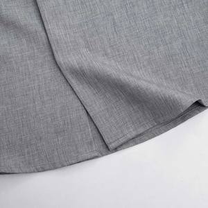 Camisa de Vestir de Lino Premium para Hombre TST 8185, Manga Larga, Botones Ocultos, Estilo Casual de Oficina, Antiarrugas, Verano - Product Image 5