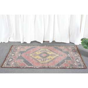 Alfombra de área Bohemia, roja y amarilla, turca, vintage, 22x39 pies, 10mm, respaldo de látex de lana, rectángulo de retazos para decoración de pasillo o habitación - Product Image 3