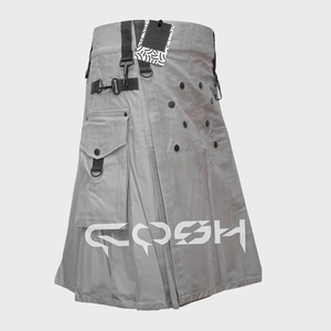 Cosh kilts กระโปรงผ้าฝ้ายสีเทาแบบยุทธวิธี, มีสายรัดเอวที่สามารถปรับได้มีหลายกระเป๋าใช้งานได้ Ci-00020-KB รุ่นต้นกำเนิด - Product Image 1