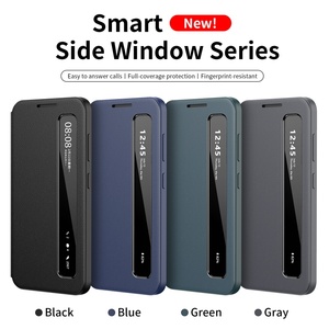 Étui en cuir PU intelligent de luxe avec fonction veille/réveil et vue claire pour Samsung <span class=keywords><strong>Galaxy</strong></span> S26/S26 Plus/S26 Ultra/A37/A57 - Product Image 1