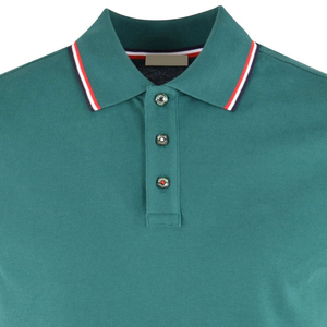 เสื้อโปโลสำหรับผู้ชายผ้าฝ้ายออกแบบใหม่แขนสั้นสีทึบระบายอากาศสไตล์ลำลอง - Product Image 4