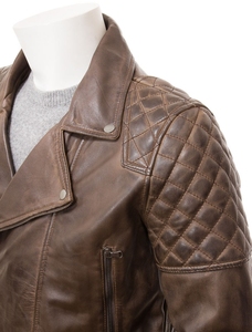 Chaqueta de piel de oveja auténtica con cuello levantado para hombre, ropa de motocicleta transpirable con logotipo frontal de estilo callejero a la moda - Product Image 2