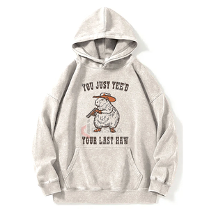 Venta al por mayor de sudaderas con capucha de peso pesado de gran tamaño personalizado Vintage Streetwear para hombres DTG impreso en relieve Boxy Cropped Hoodies fabricante - Product Image 2