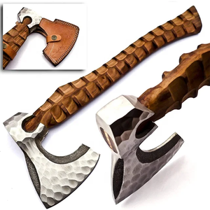 Hacha Vikinga de Acero al Carbono Forjada a Mano de Alta Calidad de Steel Craft International, Hacha de Batalla con Barba, Hecha a Mano, para Exteriores - Product Image 6