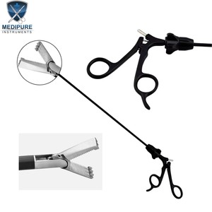 Pinzas de agarre atraumáticas Allis, 3x4 dientes, doble acción, 5 mm x 31 cm, instrumento quirúrgico laparoscópico, MEDIPURE INSTRUMENTS - Product Image 4