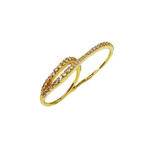 Bague de fiançailles et de mariage de luxe en argent sterling S925 plaqué or 18 carats avec zircon, bijoux de haute couture pour femmes - Product Image 4