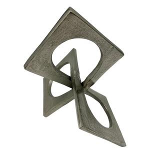 L'objet de table rond en métal noir artistique crée une déclaration accrocheuse et une présence décorative moderne - Product Image 3