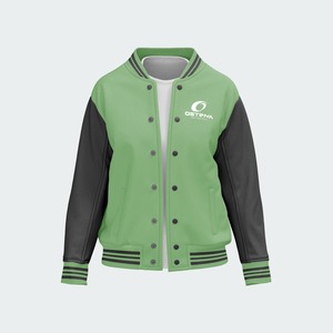 Vestes universitaires Ostriya Intl pour hommes, col en V, qualité supérieure, respirantes, coupe-vent, décontractées pour l'hiver, boutons recouverts - Product Image 2