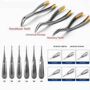Extractor manual ergonómico de fragmentos radiculares dentales, fórceps elevador para extracción de dientes, instrumento de cirugía oral - Product Image 1