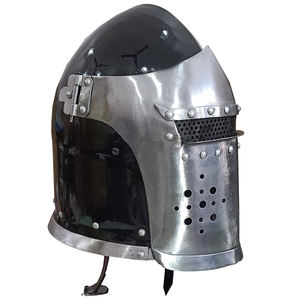 Medieval Crusader Knight Helmet Handmade Mild Steel Armor with Visor and Ventilation for Historical Reenactment and Collectible - Product Image 2
