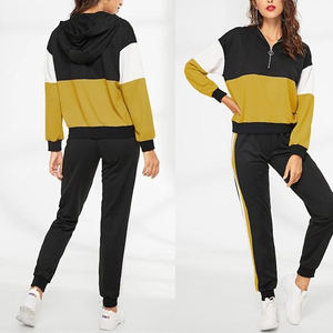 Conjunto Deportivo de 2 Piezas para Mujer, de Felpa Francesa de la Mejor Calidad, Transpirable, Ligero, con Capucha, Estilo Casual, Color Sólido, Corte Regular, Logotipo Personalizado, Último Modelo - Product Image 6